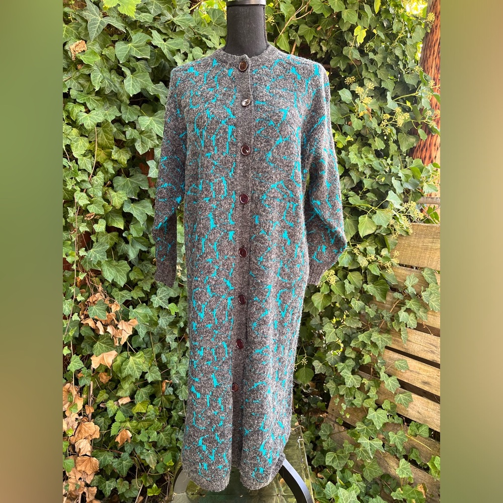 Enigma Australia Blue and Gray Knit Sweater